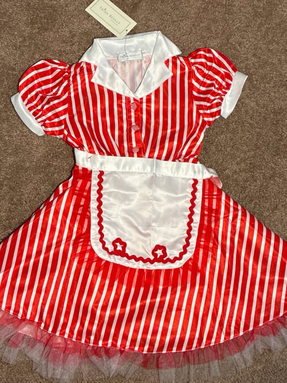 NWT Trish Scully Child Red & White Stripe Dress Size 3